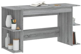 vidaXL Γραφείο Γκρι Sonoma 140 x 50 x 75 εκ. από Επεξεργασμένο Ξύλο