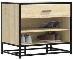 Πάγκος παπουτσιών Δρυς sonoma 60x40x53,5 cm Επεξεργασμένο ξύλο - Καφέ
