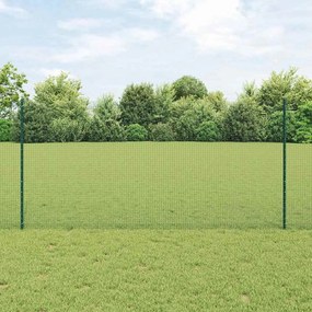 vidaXL Φράχτης με Στήλες. Πράσινο 1.2 x 25 m Ατσάλι