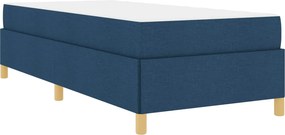 vidaXL Σκελετός Κρεβατιού με στρώμα Μπλε 100 x 200 cm ύφασμα
