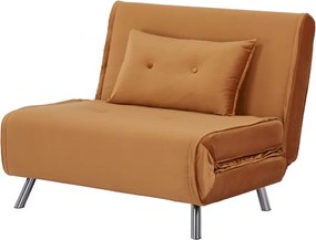 Πολυθρόνα κρεβάτι Nextdeco Berlin σκούρο πορτοκαλί Υ92x100x91εκ.
