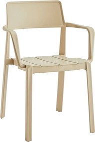 DIANNA Πολυθρόνα Στοιβαζόμενη, PP-UV Cappuccino   1τμχ