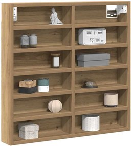 vidaXL Βιτρίνα Επιτοίχιο Artisan Oak 60 x 8,5 x 58 εκ