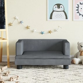 vidaXL Καναπές Παιδικός Σκούρο Γκρι 60 x 40 x 30 εκ. από Βελούδο