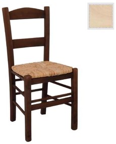 Καρέκλα Άβαφη ΣΥΡΟΣ με Ψάθα Αβίδωτη 41x45x88cm