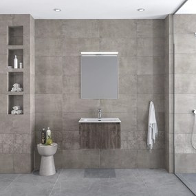 Royal Bath Sevilla 60 Grey 2 - Έπιπλο Μπάνιου Με Νιπτήρα &amp; Καθρέπτη
