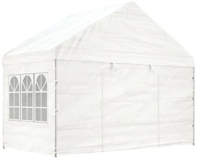 vidaXL Κιόσκι με Τέντα Λευκό 13,38 x 4,08 x 3,22 μ. από Πολυαιθυλένιο