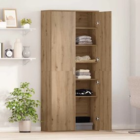 vidaXL Ψηλή Ντουλάπα artisan δρυς 80 x 35 x 180 εκ Επεξεργασμένο ξύλο