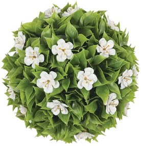 Τεχνητό Φυτό Θάμνος Με Λουλούδια 01-70038-7 Φ38cm Green-White Marhome Συνθετικό Υλικό