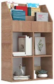 vidaXL Παιδική Ραφιέρα Περιοδικών Sonoma Δρυς 71x30x114εκ Μοριοσανίδα