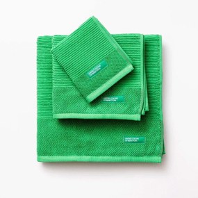 Πετσέτα Μπάνιου (Σετ 3Τμχ) 20.21.0570 Cotton 30X50/50X90/70X140cm Green Rainbow Benetton Σετ Πετσέτες 100% Βαμβάκι