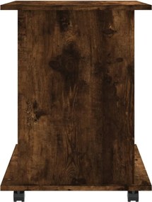 vidaXL Ντουλάπι Με Ροδάκια Καπνιστή Δρυς 60 x 45 x 60 εκ. Επεξ. Ξύλο