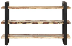 Ραφιέρα με 3 Ράφια 120 x 40 x 75 εκ. Μασίφ Ανακυκλωμένο Ξύλο - Πολύχρωμο