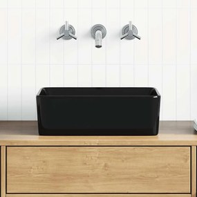 vidaXL Νιπτήρας Μαύρος 40 x 30 x 13 εκ. Κεραμικός