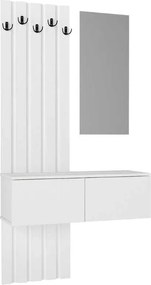 Έπιπλο εισόδου Kanso Megapap χρώμα λευκό 100x35x196,7εκ.