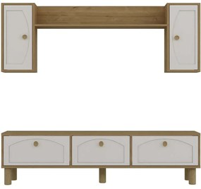 Σύνθεση Τηλεόρασης Simple Bohem 475OLV1480 180x29,6x40,6cm Oak-White