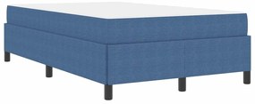 vidaXL Σκελετός Κρεβατιού με στρώμα Μπλε 120 x 190 cm ύφασμα