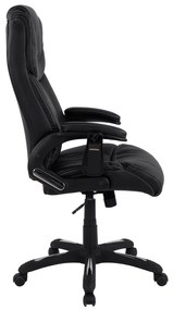 ΚΑΡΕΚΛΑ ΓΡΑΦΕΙΟΥ THORIN HM1050.01 ΜΕ MASSAGE ΜΑΥΡΗ HOMEMARKT 62x70x127Y εκ.