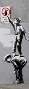 Αφίσα πόρτας Banksy - Grafitti Is A Crime, (53 x 158 cm)