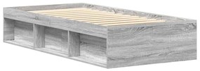 vidaXL Πλαίσιο Κρεβατιού Γκρι Sonoma 75 x 190 εκ. Small Single