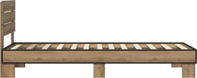 vidaXL Κρεβάτι με Κεφαλάρι Artisan Δρυς 80 x 200 cm Επεξεργασμένο Ξύλο