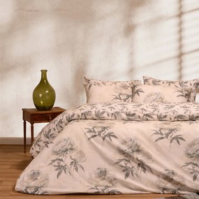 Σεντόνια King Size (Σετ) Melinen Calvert Grey Μπεζ Χωρίς Λάστιχο 260x270