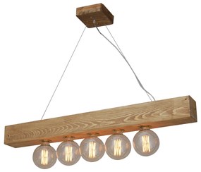 Φωτιστικό Οροφής  HL-236-1P-5 BENZAI WOODEN PENDANT