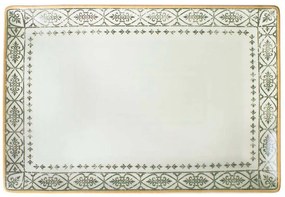 Πιατέλα Σερβιρίσματος Ορθογώνια Vintage PR222686411 31x21cm Beige Oriana Ferelli® Porcelain