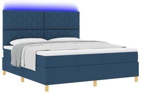 vidaXL Στρώμα με Πλαίσιο & Ύφασμα Μπλε 180x200 εκ.