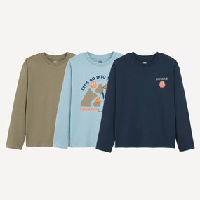 Σετ 3 μακρυμάνικα T-shirts με θέμα το σκι
