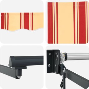 vidaXL Ηλεκτρικό Αναδιπλούμενο Σκίαστρο Πολύχρωμο 4 x 3 μ