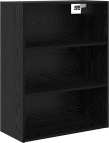 vidaXL Highboard Μαύρη δρυς 69,5 x 34 x 180 εκ. Επεξεργασμένο ξύλο