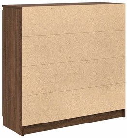 Συρταριέρα με Συρτάρια καφέ δρυς 100,5x35x98,5 εκ. Επεξ. Ξύλο - Καφέ