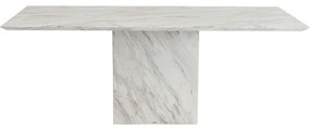 Τραπέζι Artistico Μάρμαρο Λευκό 200x100x76εκ - Λευκό