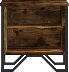 vidaXL Κομοδίνο Καπνιστή Δρυς 2 τεμ. 40x30x40 εκ. Επεξεργασμένο Ξύλο