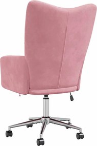 vidaXL Πολυθρόνα Relax Ροζ Βελούδινη