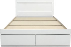 Κρεβάτι Olympus pakoworld με συρτάρι σε λευκή απόχρωση 160x200εκ