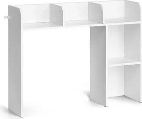 VEVOR Desktop Bookshelf White Desktop Storage Organizer 2-Tier for Office &amp; Home