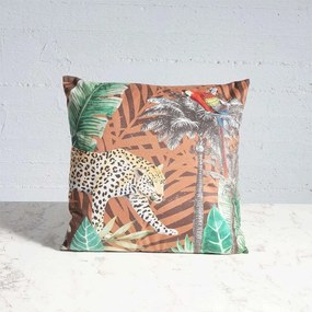 Διακοσμητικό Μαξιλάρι Βελούδινο Animal Print 0810-5 45x45cm Multi Supergreens 45X45 Fabric