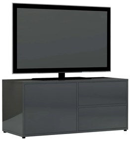 vidaXL Έπιπλο Τηλεόρασης Γυαλιστερό Γκρι 80x34x36 εκ. Μοριοσανίδα