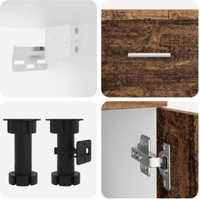 vidaXL Μονάδα κουζίνας Lyon 8 pcs Παλαιωμένο ξύλο Επεξεργασμένο Ξύλο
