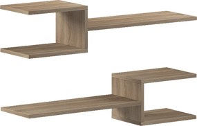 Ραφιέρα τοίχου Sumpa pakoworld 2 τεμ sonoma 65x20x18εκ