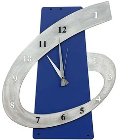 Ρολόι Τοίχου Beyan 279ENZ2701 40x50cm Silver-Blue Wallity Μέταλλο