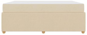 vidaXL Σκελετός Κρεβατιού με στρώμα Κρεμ 180 x 200 cm ύφασμα