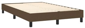 Κρεβάτι Boxspring με Στρώμα &amp; LED Σκ.Καφέ 120x190εκ. Υφασμάτινο 3270049