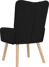 vidaXL Πολυθρόνα Μαύρο 63 x 67 x 94 εκ. Ύφασμα και κόντρα πλακέ