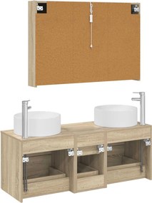 vidaXL Σετ Επίπλων Μπάνιου 4 pcs Sonoma Δρυς
