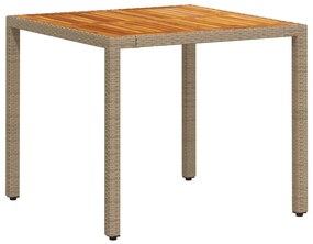 vidaXL Σέτ φαγητού για κήπο 5 pcs Μπεζ συνθετικό ρατάν