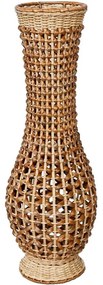 Βάζο Gucre 337-000032 Φ25x70cm Natural Inart Rattan,Ξύλο