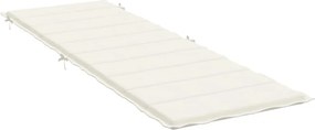 vidaXL Μαξιλάρι Ξαπλώστρας Κρεμ 186x58x4 εκ. Ύφασμα